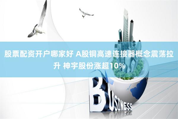 股票配资开户哪家好 A股铜高速连接器概念震荡拉升 神宇股份涨超10%